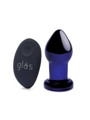 3.5 Inch Remote Control Vibrating Glass Butt Plug