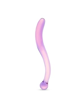 8.75 Inch Lavender Lover Dual-Ended Glass Dildo