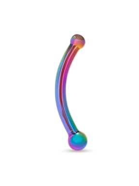 7.75 Inch Golden Arc Dual-Ended Glass Dildo