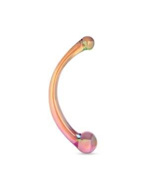 8 Inch Sunset Glow Dual-Ended Glass Dildo