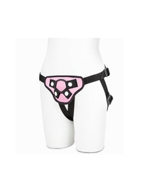 pretty in pink strap-on harness