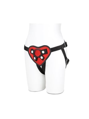 red heart strap-on harness
