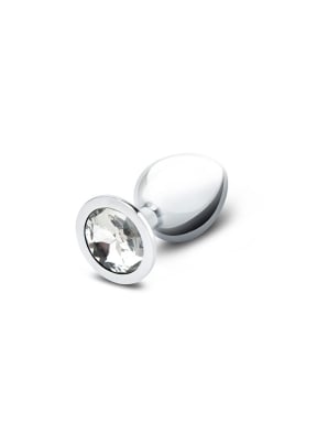 medium metal jewel butt plug