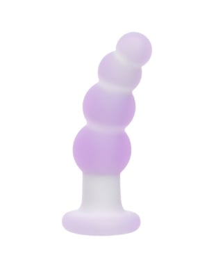 Lavender Haze Beaded Curved Rechargeable Vibrating Silicone Probe