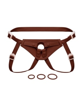 Together Tones NudeFit FlexCurv Fully Adjustable Unisex Strap-On Harness with 3 O-Rings