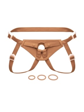 NudeFit FlexCurv Fully Adjustable Unisex Strap-On Harness with 3 O-Rings