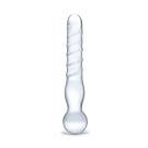 8” Joystick Clear Glass Dildo