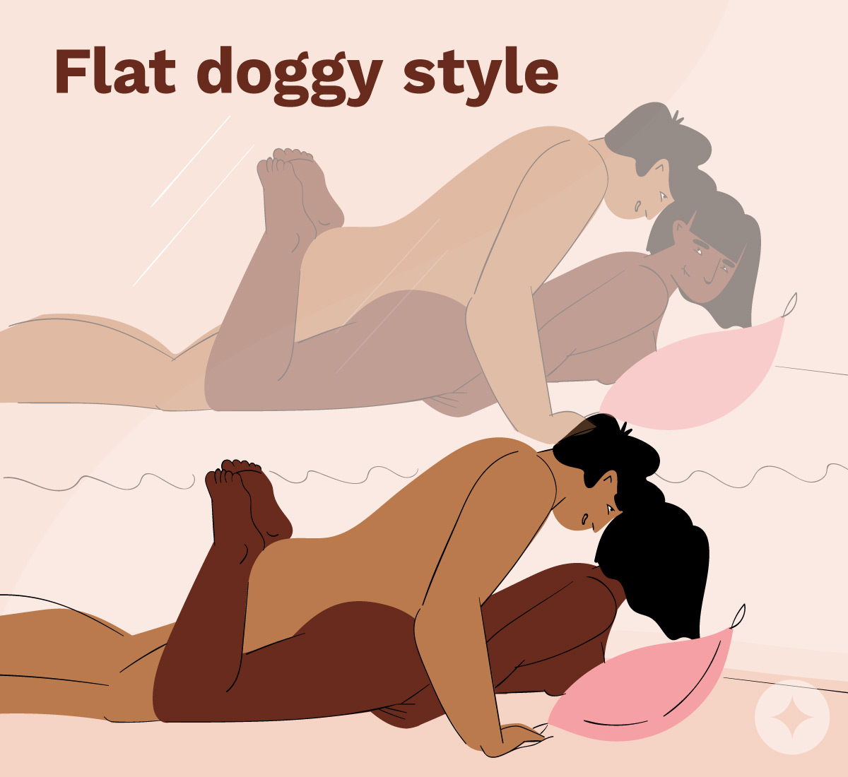 The flat doggy style is another great position during make-up sex