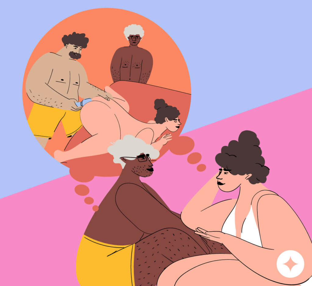 A couple fantasizing about cuckolding together