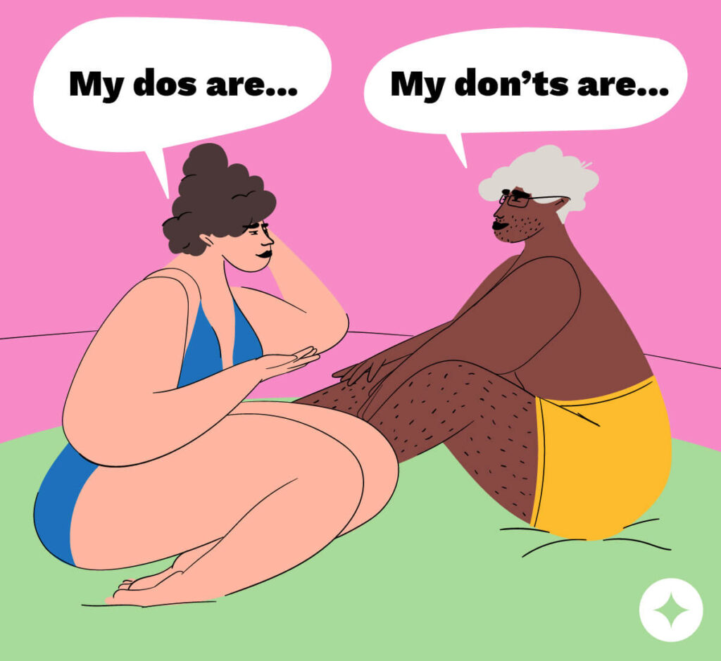 A couple communicating about cuckolding and how to get started