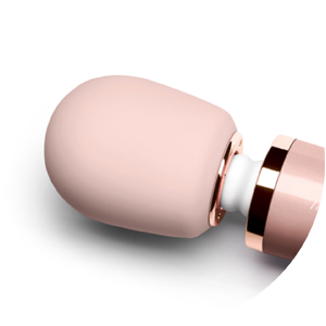 The head of the Le Wand Powerful Plug-In Vibrating Massager is made from 100% body-safe silicone