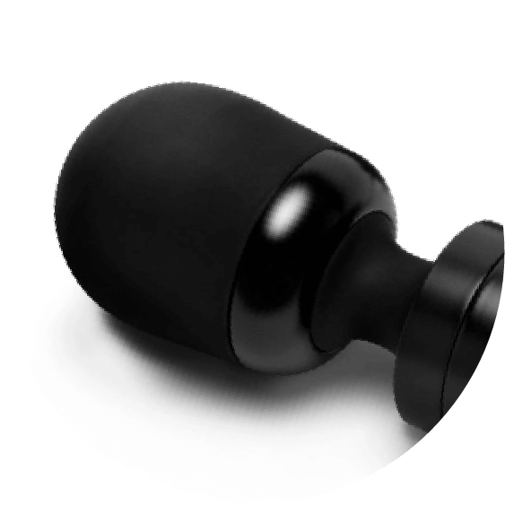 The head of the Le Wand Die Cast Massager is made from 100% body-safe silicone