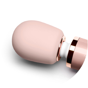 The head of the Le Wand Powerful Plug-In Vibrating Massager is made from 100% body-safe silicone